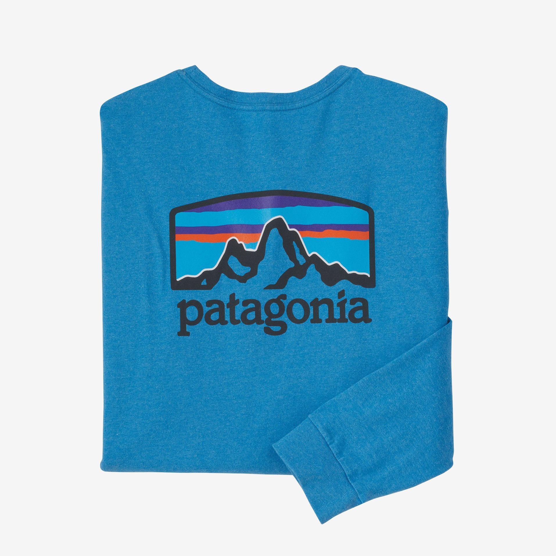 Patagonia Men's Long Sleeve Fitz Roy Horizons Responsibili-Tee Lago Blue / XL